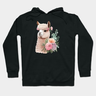 lama with flowers Hoodie